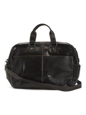 JACK GEORGES Buffalo Leather Voyager Hand Stained Duffle